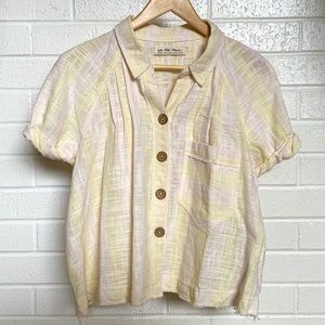 Free People We The Free Button Down Crop Top